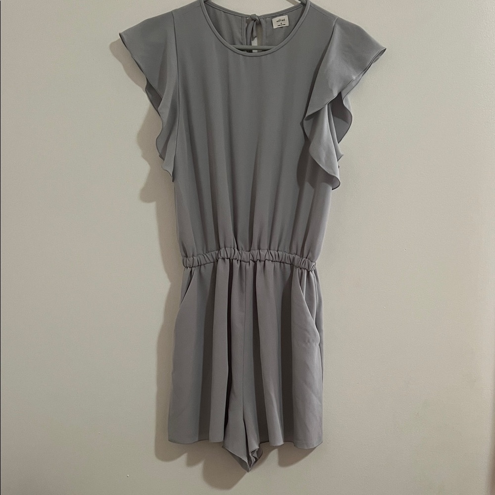 Wilfred Gray Ruffle Sleeve Fleurette Romper